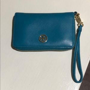 Tory Burch Teal/Turquoise Wristlet